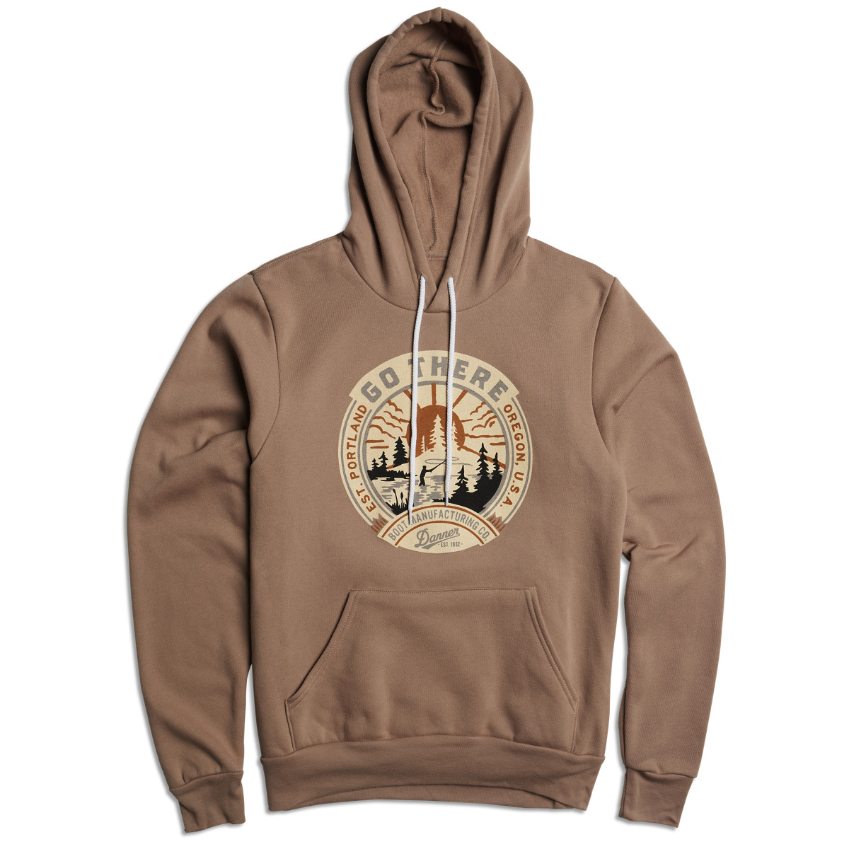 Go There Fly Pullover Hoodie Tan