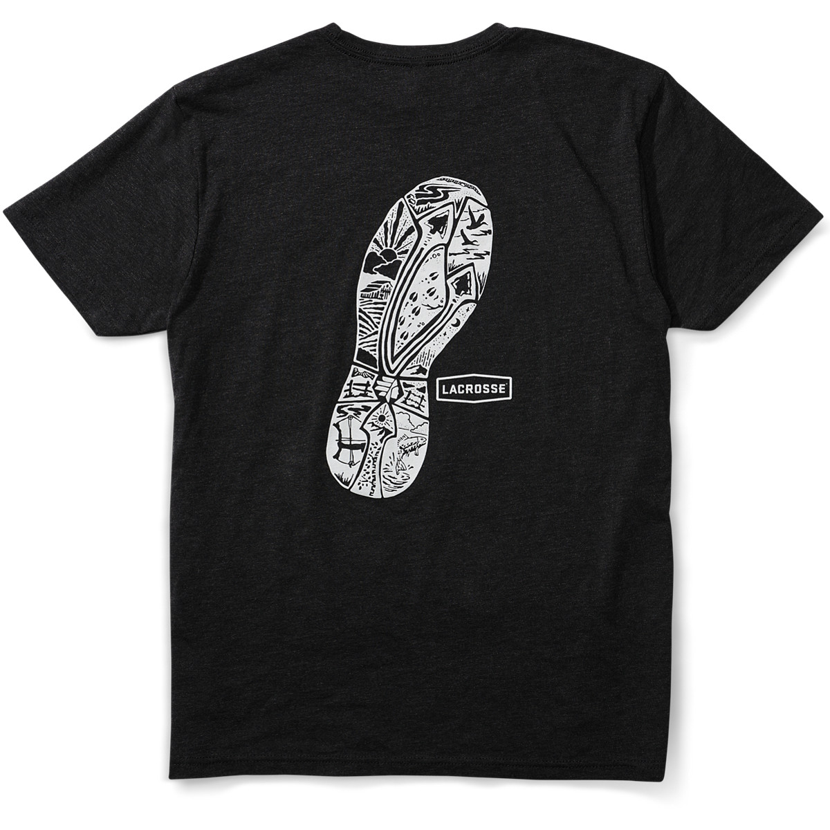 Boot Print T-Shirt Charcoal