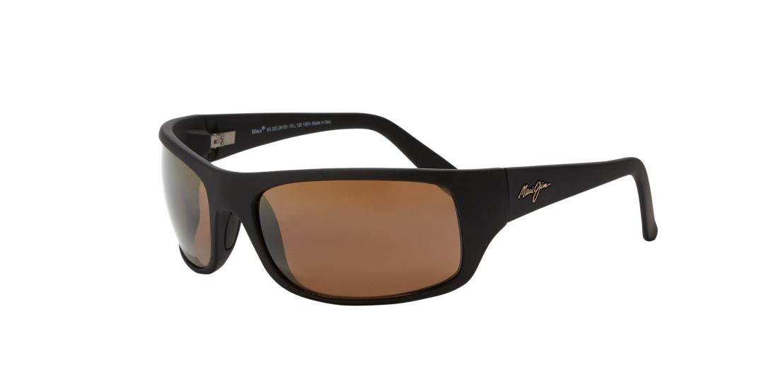 Maui Jim Man PEAHI - Frame color: Matte Black, Lens color: Copper, Size 65-19/120