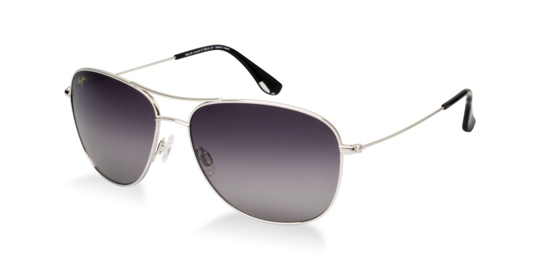 Maui Jim Cliff House 59mm Polarized Aviator Sunglasses In Grey-black