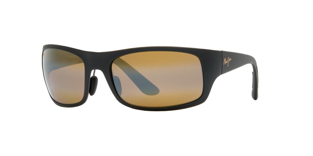 Maui Jim Unisex 419 HALEAKALA - Frame color: Matte Black, Lens color: Copper, Size 65-20/123