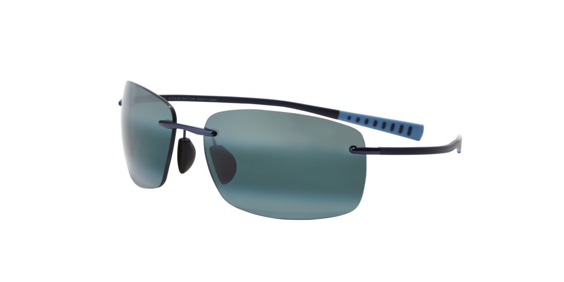 Maui Jim Unisex 724 KUMU - Frame color: Blue, Lens color: Grey-Black, Size 64-17/140