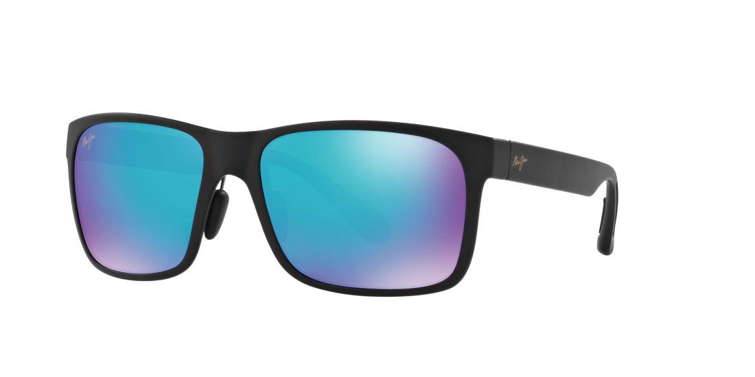 Maui Jim Red Sands Polarized Sunglasses, 432 Blue Hawaii Collection In Grey-black