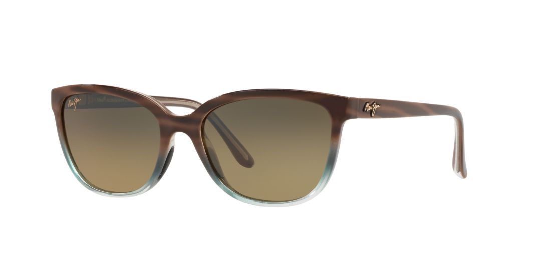 Maui Jim Honi 54mm Polarized Cat Eye Sunglasses - Sandstone With Blue/ Bronze In Bronze Polar