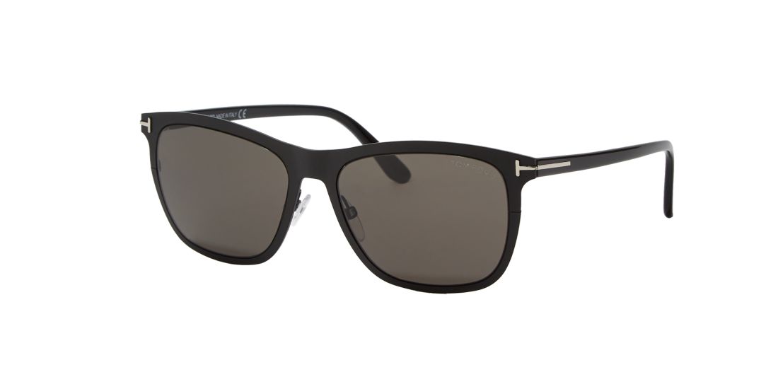 Tom Ford Man ALASDHAIR - Frame color: Black, Lens color: Grey-Black, Size 55-17/145