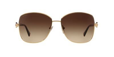 BVLGARI BV6062K 59 Brown & Gold Sunglasses | Sunglass Hut USA