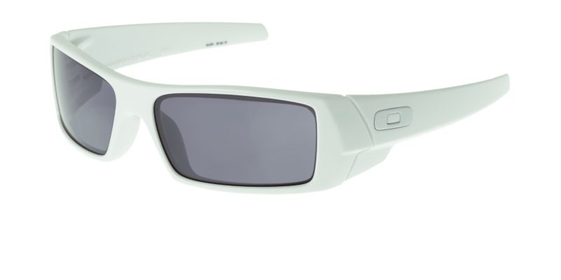 Oakley Gascan Sunglasses Polished White/Black Iridium Lens - Men's