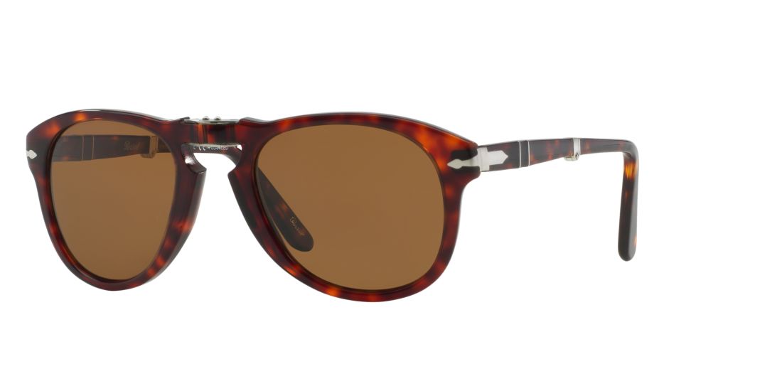 Persol Folding Polarized Keyhole Sunglasses - Brown In Polarized Brown