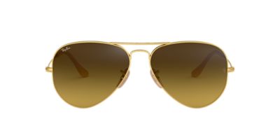 Ray-Ban RB3025 AVIATOR GRADIENT 58 Brown Gradient & Gold Sunglasses ...