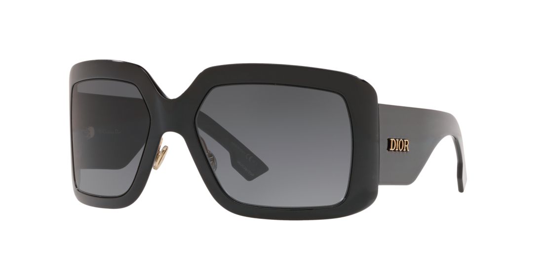 Dior Solight Chunky Rectangle Sunglasses In Black | ModeSens