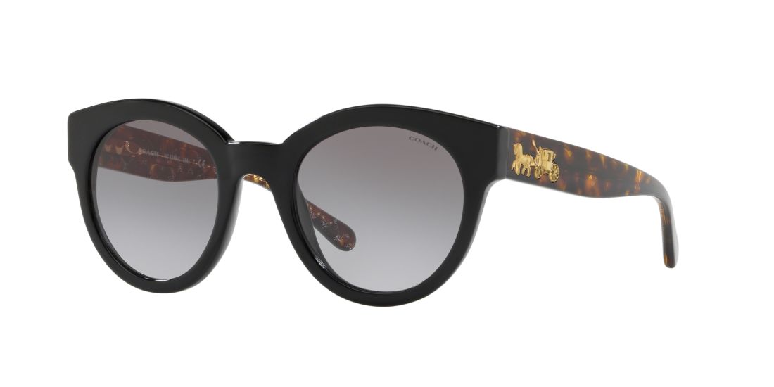Coach Woman HC8265 - Frame color: Black, Lens color: Grey-Black, Size 51-23/140