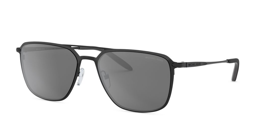 Michael Kors Man MK1050 Trenton - Frame color: Black, Lens color: Silver, Size 57-18/145