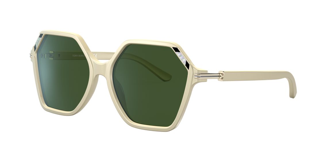 Tory Burch Woman TY7139 - Frame color: Black, Lens color: Green, Size FA-LS/140