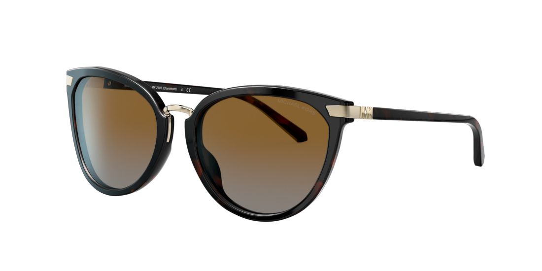 Michael Kors Woman MK2103 Claremont - Frame color: Black, Lens color: Brown, Size 56-18/140
