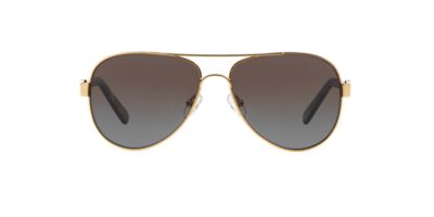 Tory Burch TY6010 57 Brown & Gold Polarized Sunglasses | Sunglass Hut USA