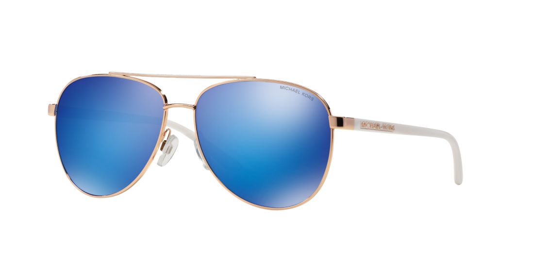 Shop Michael Kors Woman Sunglasses Mk5007 Hvar In Blue Mirror