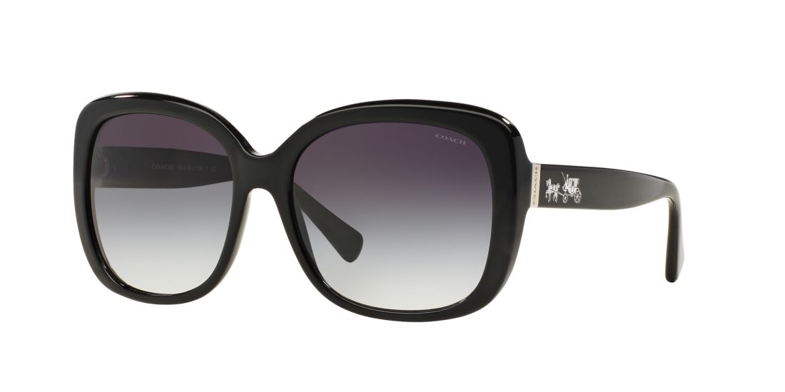 Shop Coach Woman Sunglasses Hc8158 L139 In Grey Gradient