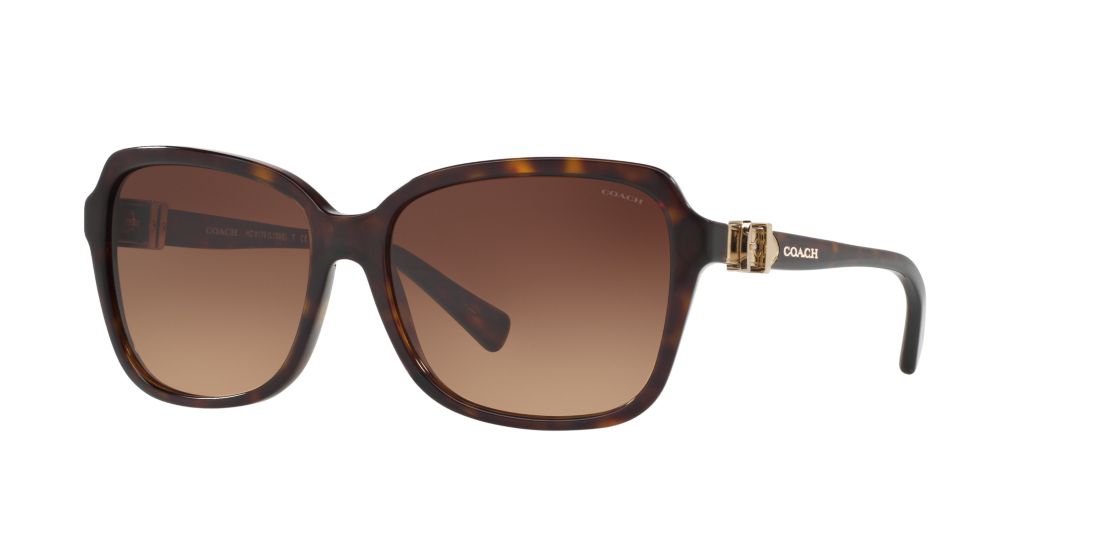 Coach Woman HC8179 - Frame color: Tortoise, Lens color: Brown, Size 58-16/135