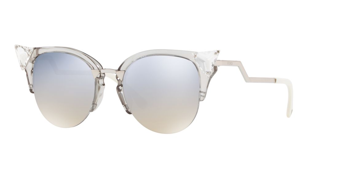 Fendi Woman FN000235 - Frame color: Transparent, Lens color: Grey-Black, Size 52-20/135