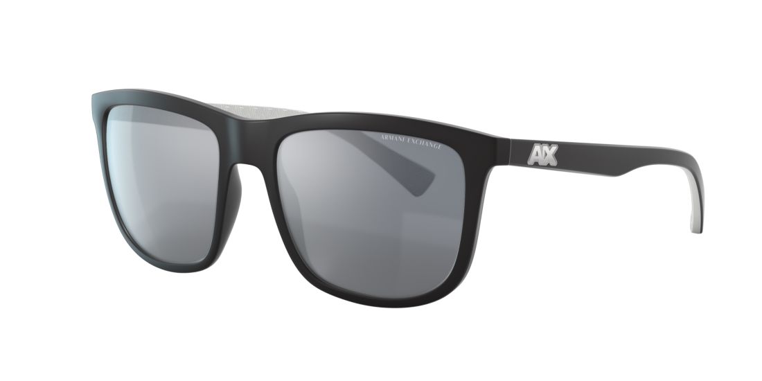 Armani Exchange Man AX4093S - Frame color: Matte Black, Lens color: Silver