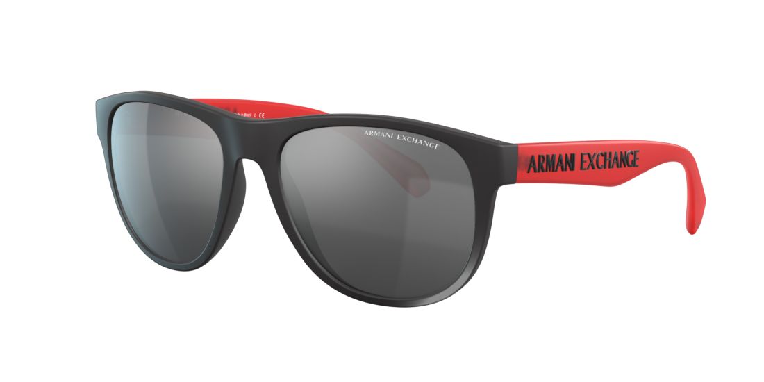 Armani Exchange Man Sunglass Ax4096s In Mirror Silver Polar