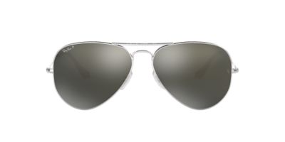 Ray-Ban RB3025 AVIATOR CLASSIC 58 Silver & Silver Polarized Sunglasses ...
