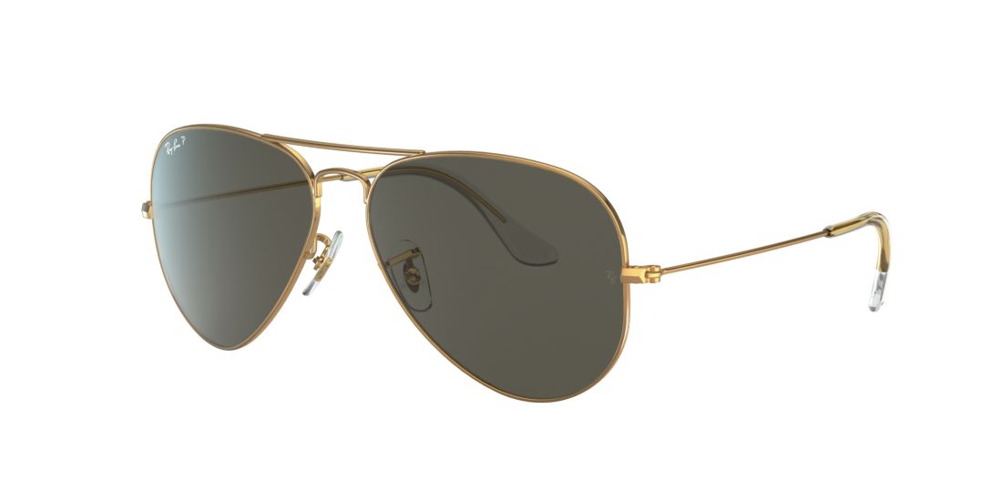 Ray Ban Unisex RB3025 AVIATOR CLASSIC - Frame color: Gold, Lens color: Green, Size 58-14/135