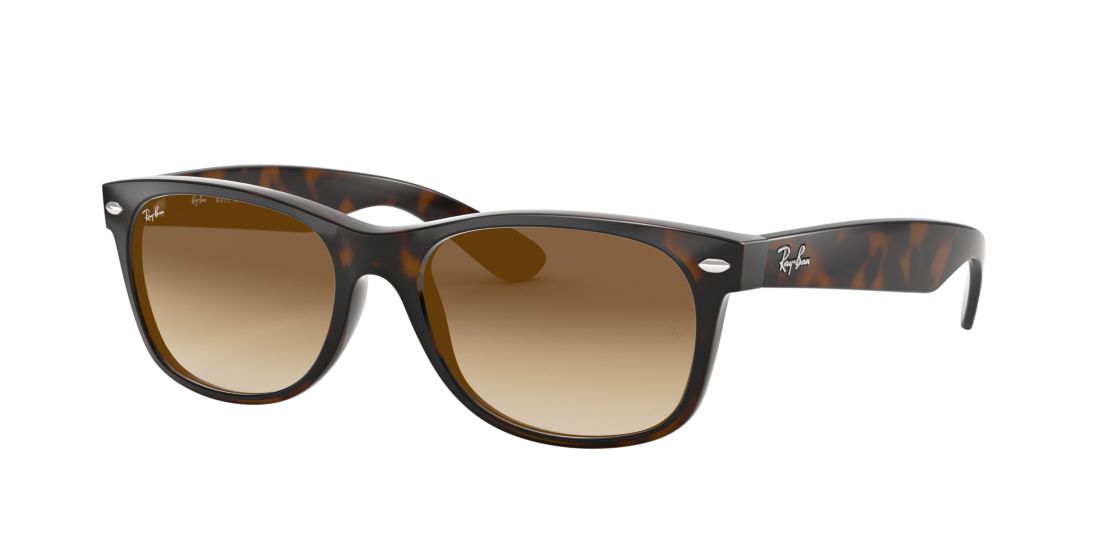 Ray Ban Unisex RB2132 NEW WAYFARER CLASSIC - Frame color: Tortoise, Lens color: Brown, Size 52-18/145