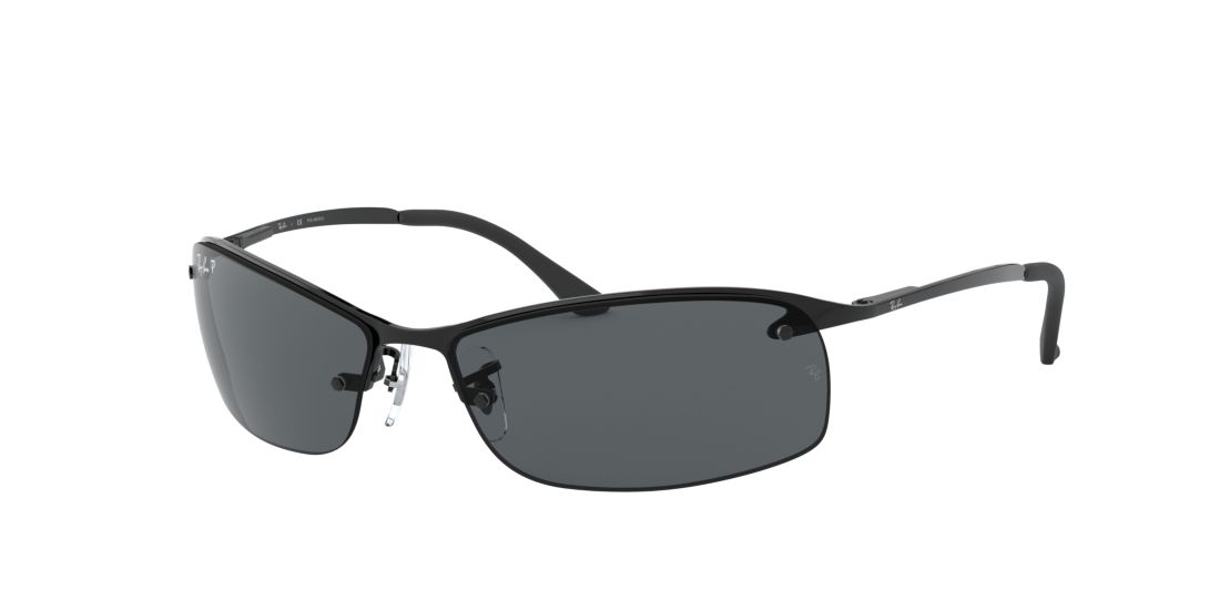 Ray Ban Man RB3183 - Frame color: Black, Lens color: Grey-Black, Size 63-15/125