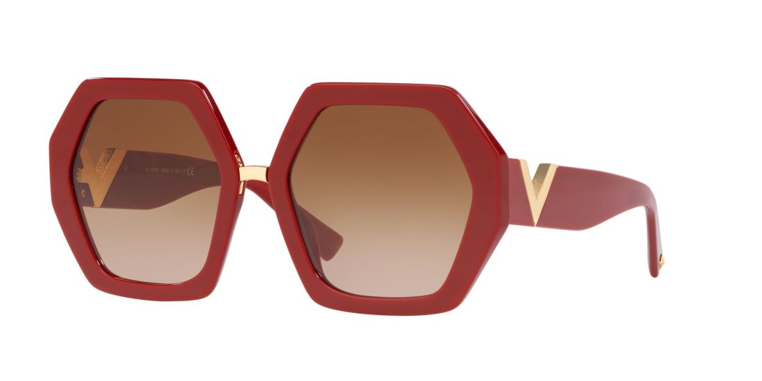 Valentino Woman VA4053 - Frame color: Red, Lens color: Brown, Size 57-20/140