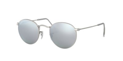 ray ban round silver