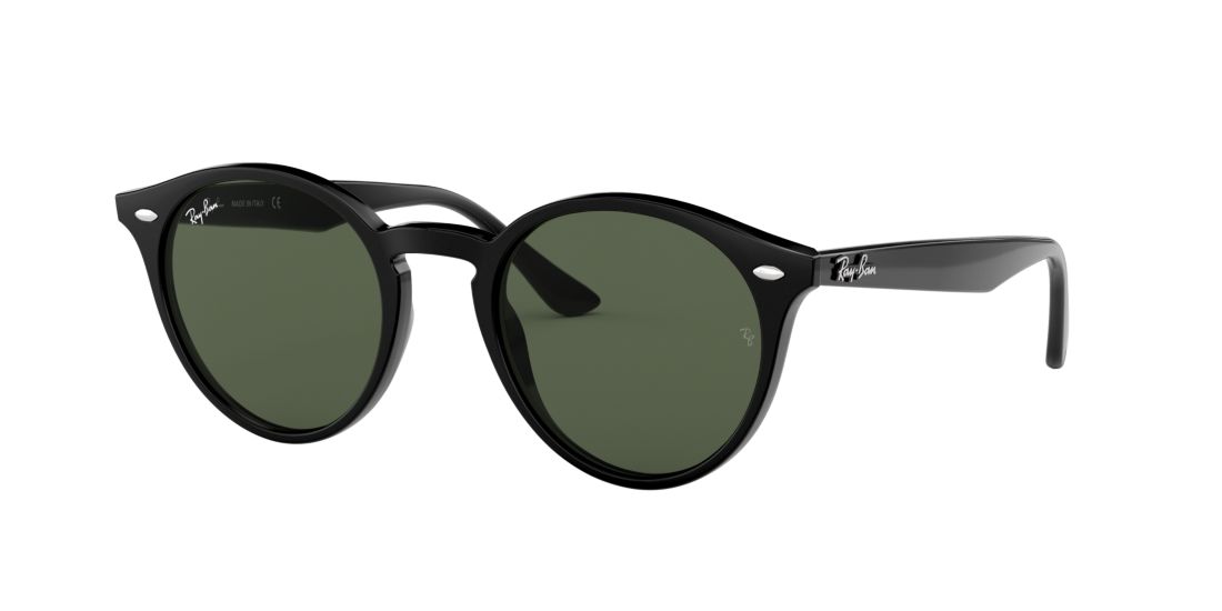 Ray Ban Rb2180 Acetate Round Sunglasses In Green