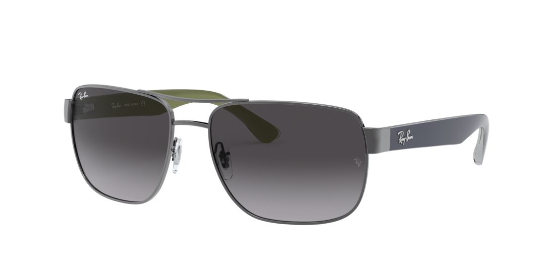 Ray Ban Man RB3530 - Frame color: Gunmetal, Lens color: Grey-Black, Size 58-17/140