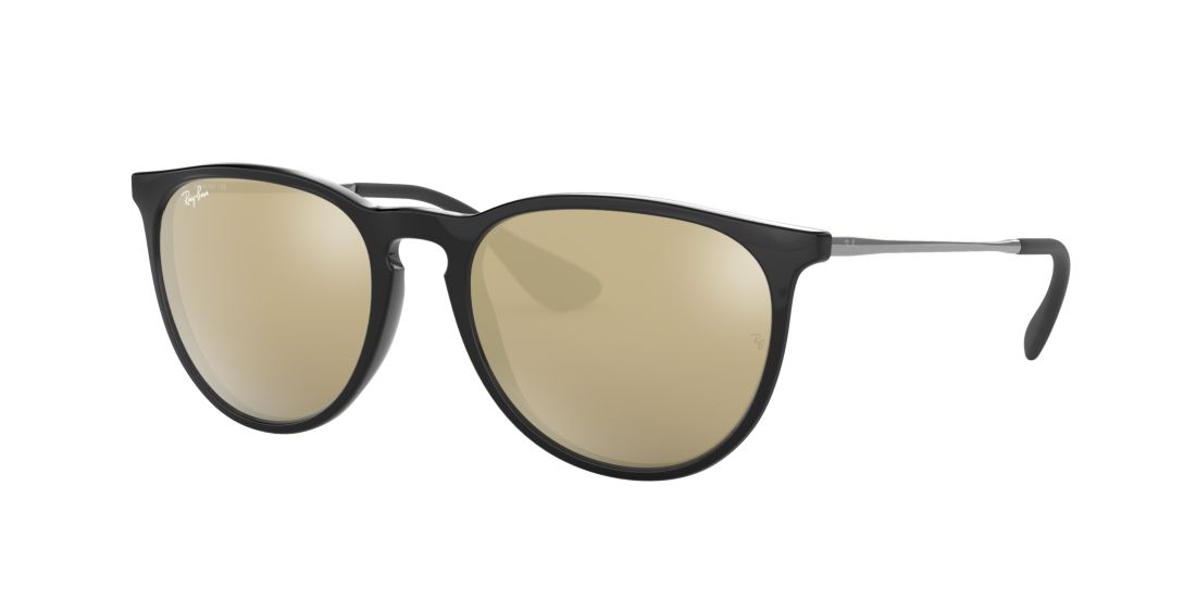 Ray Ban Unisex RB4171 ERIKA COLOR MIX - Frame color: Black, Lens color: Brown, Size 54-18/145