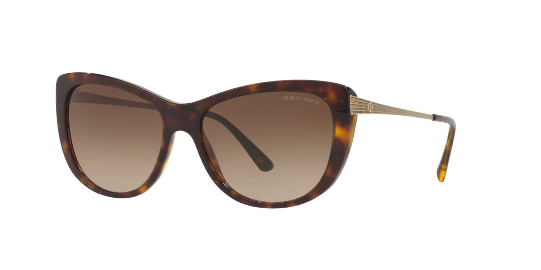 Giorgio Armani Woman AR8078 - Frame color: Tortoise, Lens color: Brown, Size 56-16/140