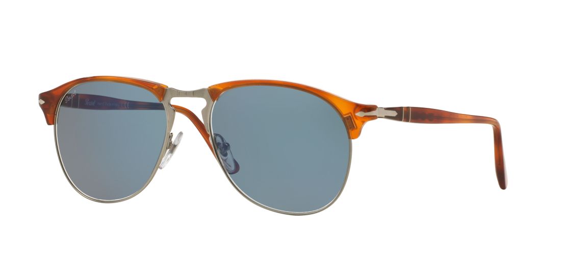 Persol Man PO8649S - Frame color: Tortoise, Lens color: Blue, Size 53-18/145