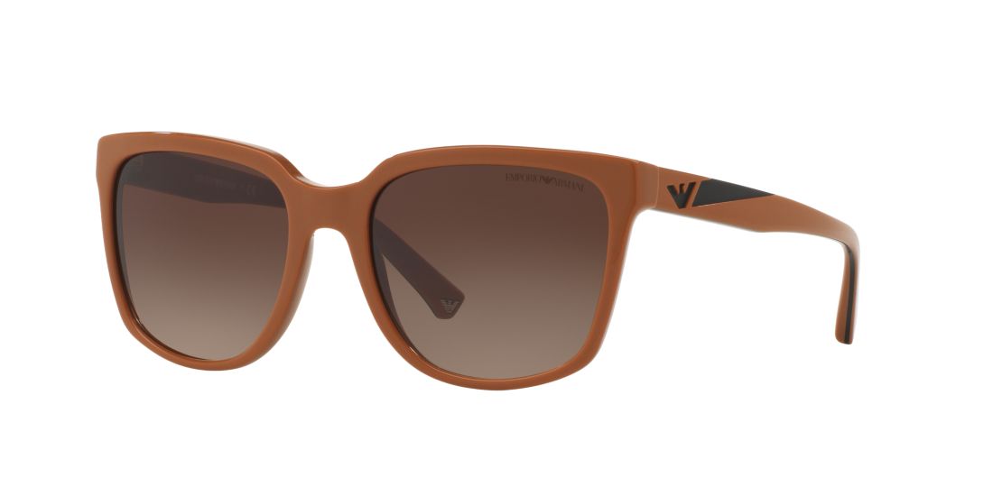 Emporio Armani Woman EA4070 - Frame color: Light Brown, Lens color: Brown, Size 55-19/140