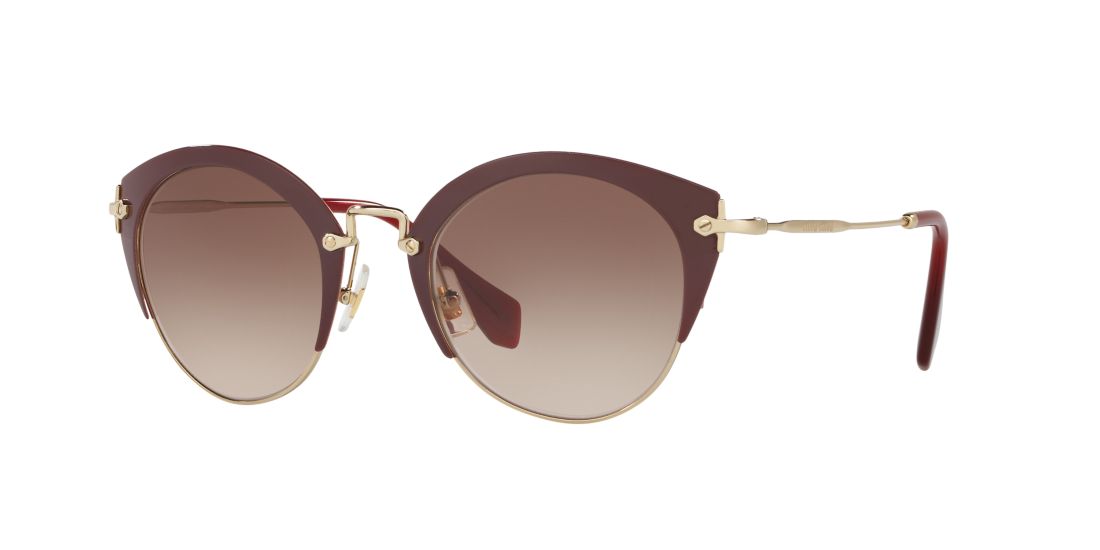 Miu Miu Woman MU 53RS - Frame color: Bordeaux, Lens color: Brown, Size 52-23/140