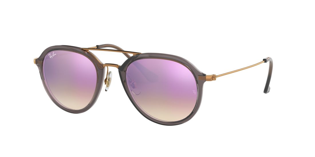 Ray Ban Unisex RB4253 - Frame color: Grey, Lens color: Violet, Size 53-21/145