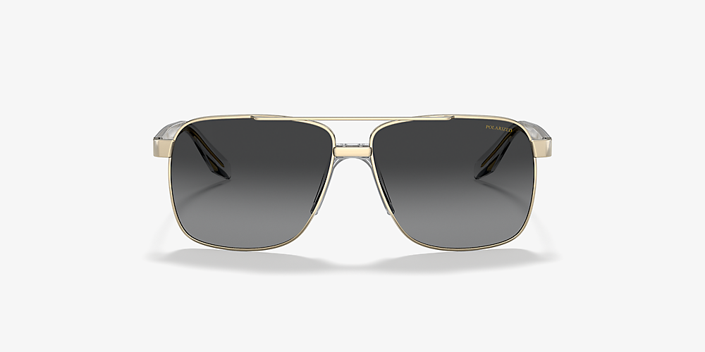 New VERSACE Sunglasses VE 2174 1002//Z3 Polarized Gold//Grey Silver Mirror for Men