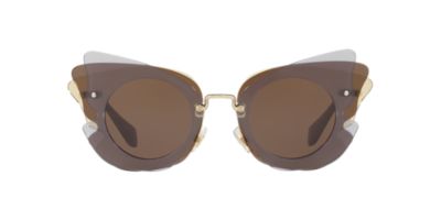 Miu Miu MU 02SS 63 Brown & Purple Sunglasses | Sunglass Hut USA