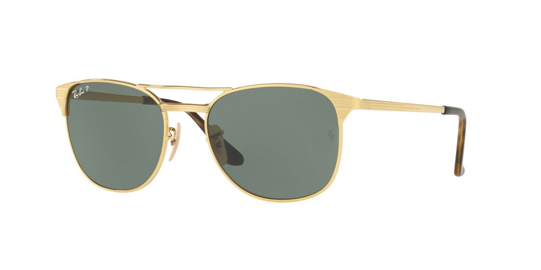 Ray Ban Man RB3429M SIGNET - Frame color: Gold, Lens color: Green, Size 58-19/140