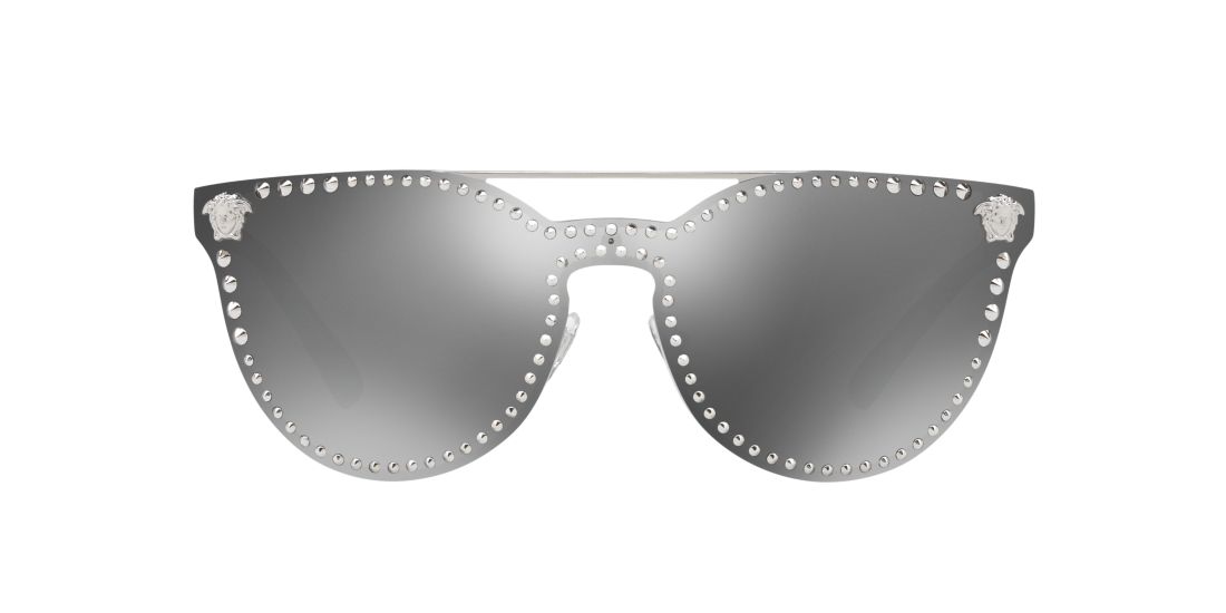 Versace VE2177 45 Silver & Silver Sunglasses | Sunglass Hut USA