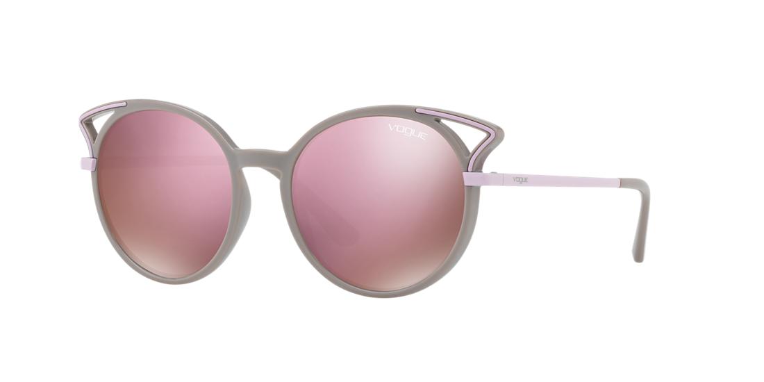 Shop Vogue Eyewear Woman Sunglass Vo5136s In Dark Brown Mirror Pink
