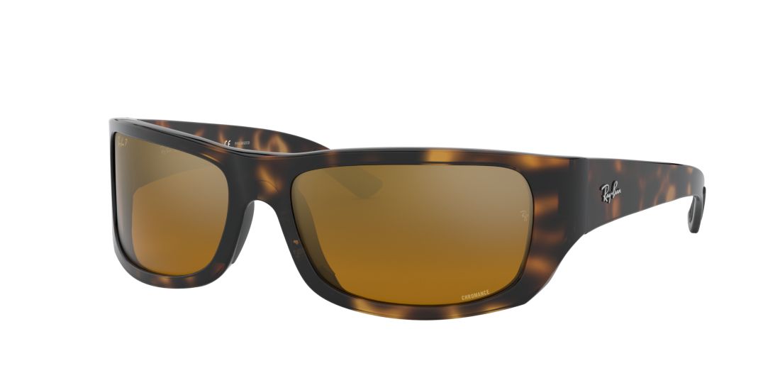Ray Ban Man RB4283CH CHROMANCE - Frame color: Tortoise, Lens color: Bronze Mirror Chromance Polarized, Size 64-18/125