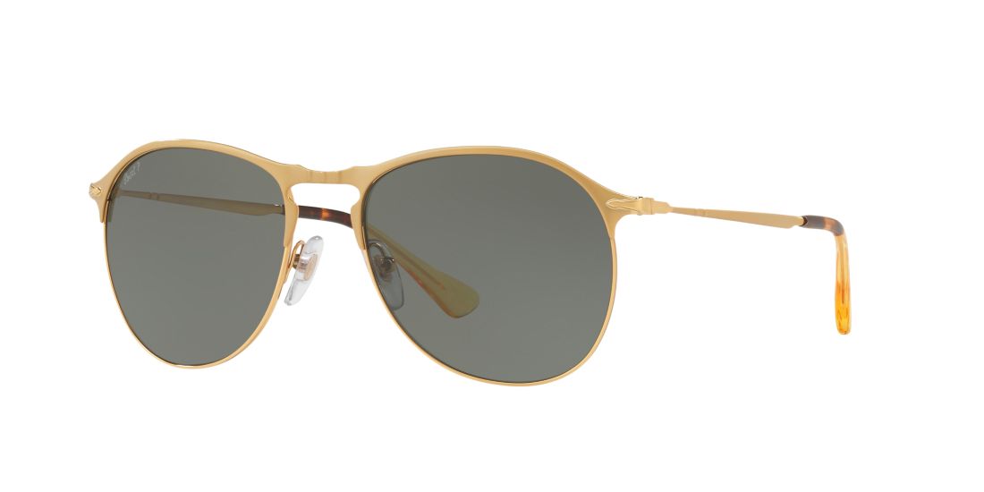 Persol Man PO7649S - Frame color: Gold, Lens color: Green, Size 56-18/145