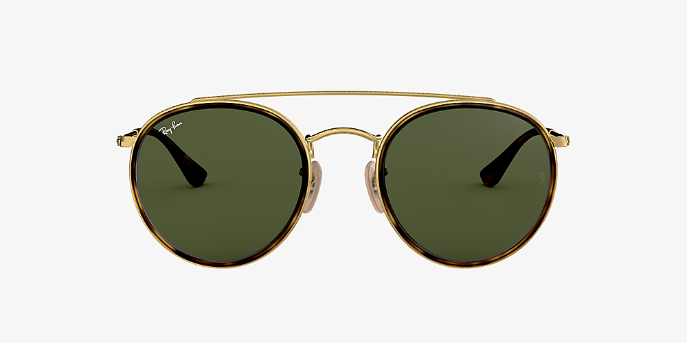ray ban round double bridge black and gold ray ban round double bridge black and gold