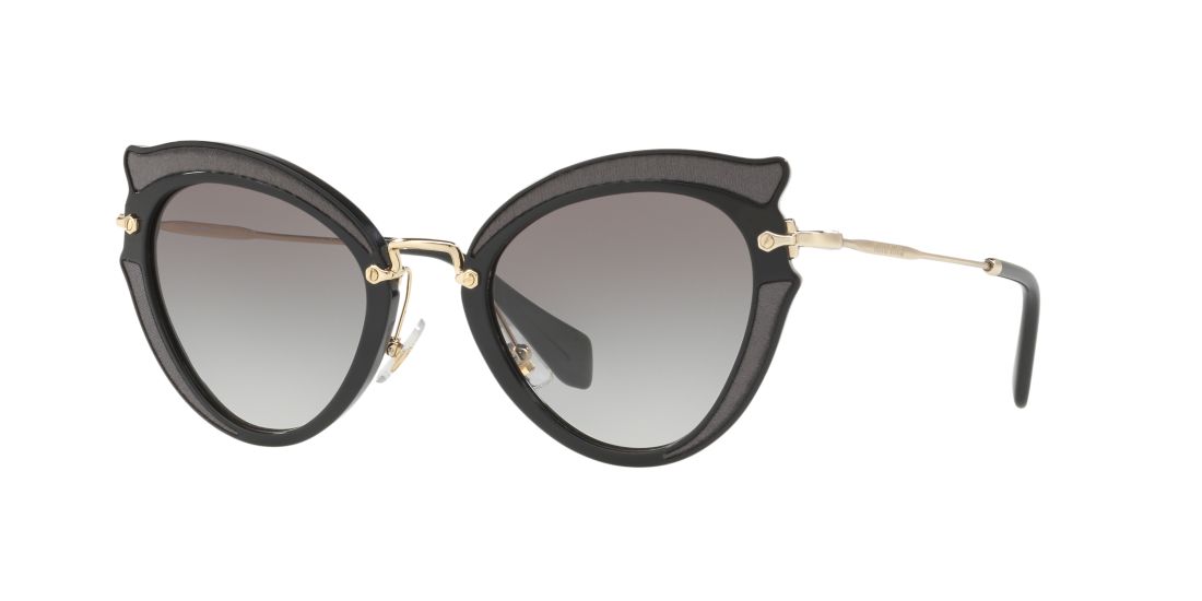 Miu Miu Woman MU 05SS - Frame color: Black, Lens color: Grey-Black, Size 52-23/140