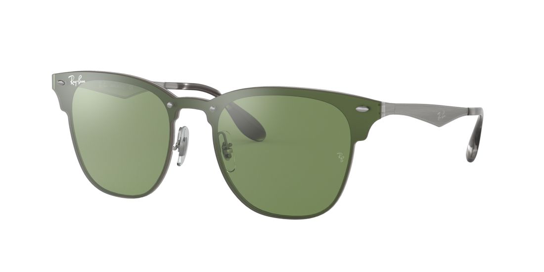 Ray Ban Unisex RB3576N BLAZE CLUBMASTER - Frame color: Silver, Lens color: Silver, Size 01-47/140