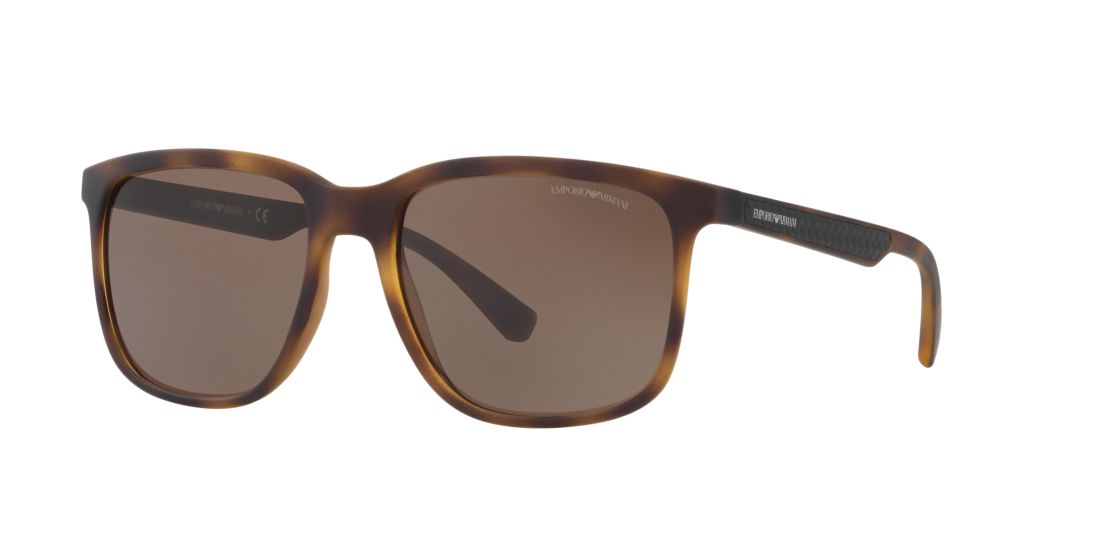 Emporio Armani Man EA4104 - Frame color: Tortoise, Lens color: Brown, Size 57-18/145